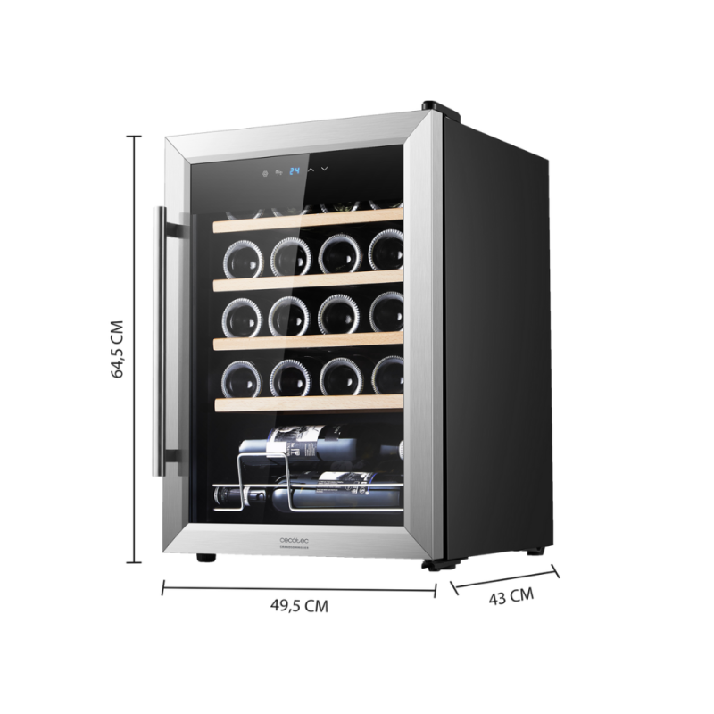 Vinska vitrina Cecotec Bolero GrandSommelier 2050 Inox Compressor