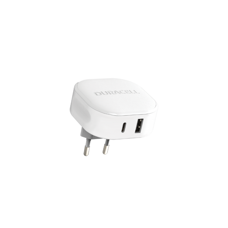 Polnilnik Duracell PD 30 W USB-A   USB-C PPS bel